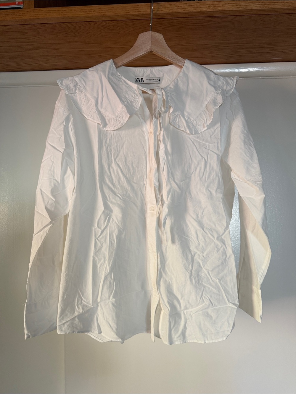 Zara Ruffle-Collar Shirt